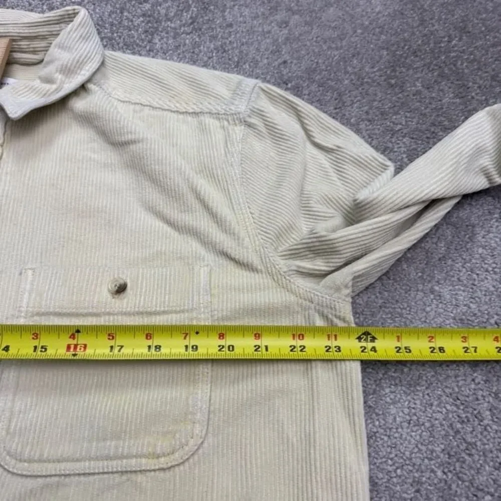 Urban Outfitters Corduroy Button Down Shirt Mens Medium Yellow Cotton Shacket